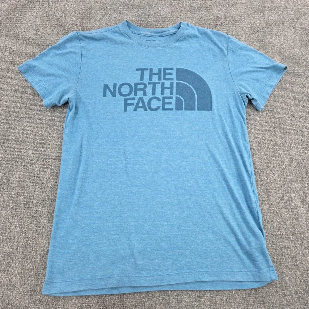 The‎ North Face Mens T Shirt Blue Short Sleeve Logo Graphic Tee Size Small